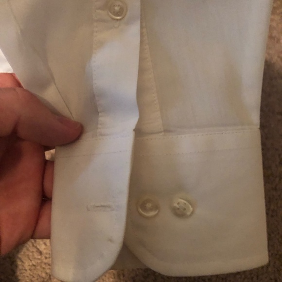 Clean White mens button down dress shirt - Picture 3 of 3